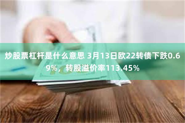 炒股票杠杆是什么意思 3月13日欧22转债下跌0.69%，转股溢价率113.45%